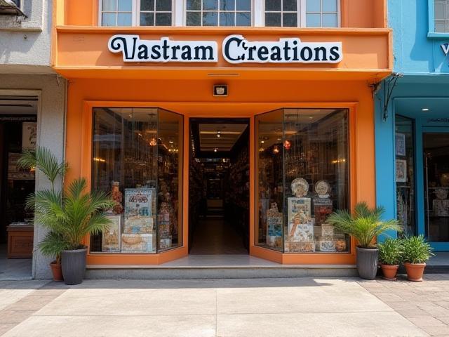 Exterior image of the Vastram Creations building or entrance on Commercial Street, Bengaluru
