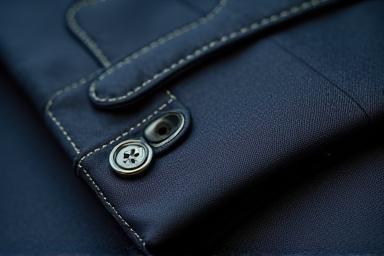 Detail image of a finely tailored bespoke suit lapel or stitching.